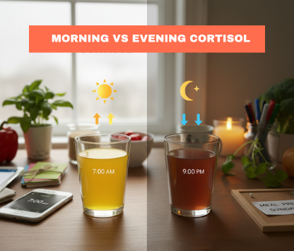morning vs evening cortisol